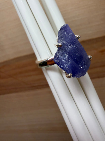 Natural Tanzanite 925 Solid Sterling Silver Ring Size 7.25