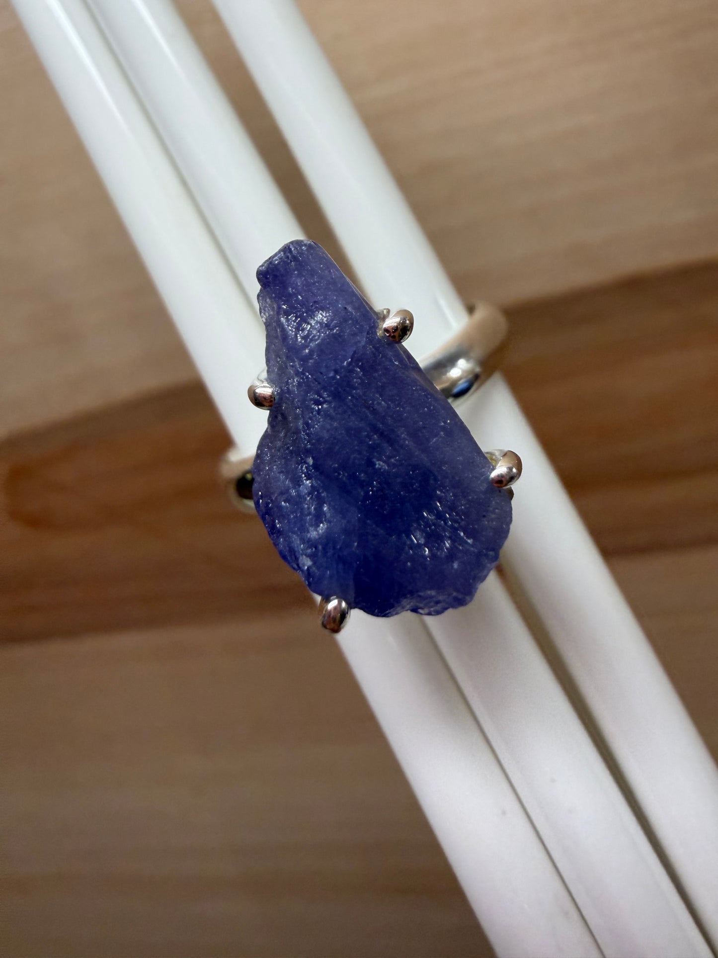 Natural Tanzanite 925 Solid Sterling Silver Ring Size 7.25