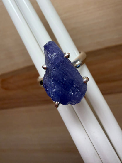 Natural Tanzanite 925 Solid Sterling Silver Ring Size 7.25