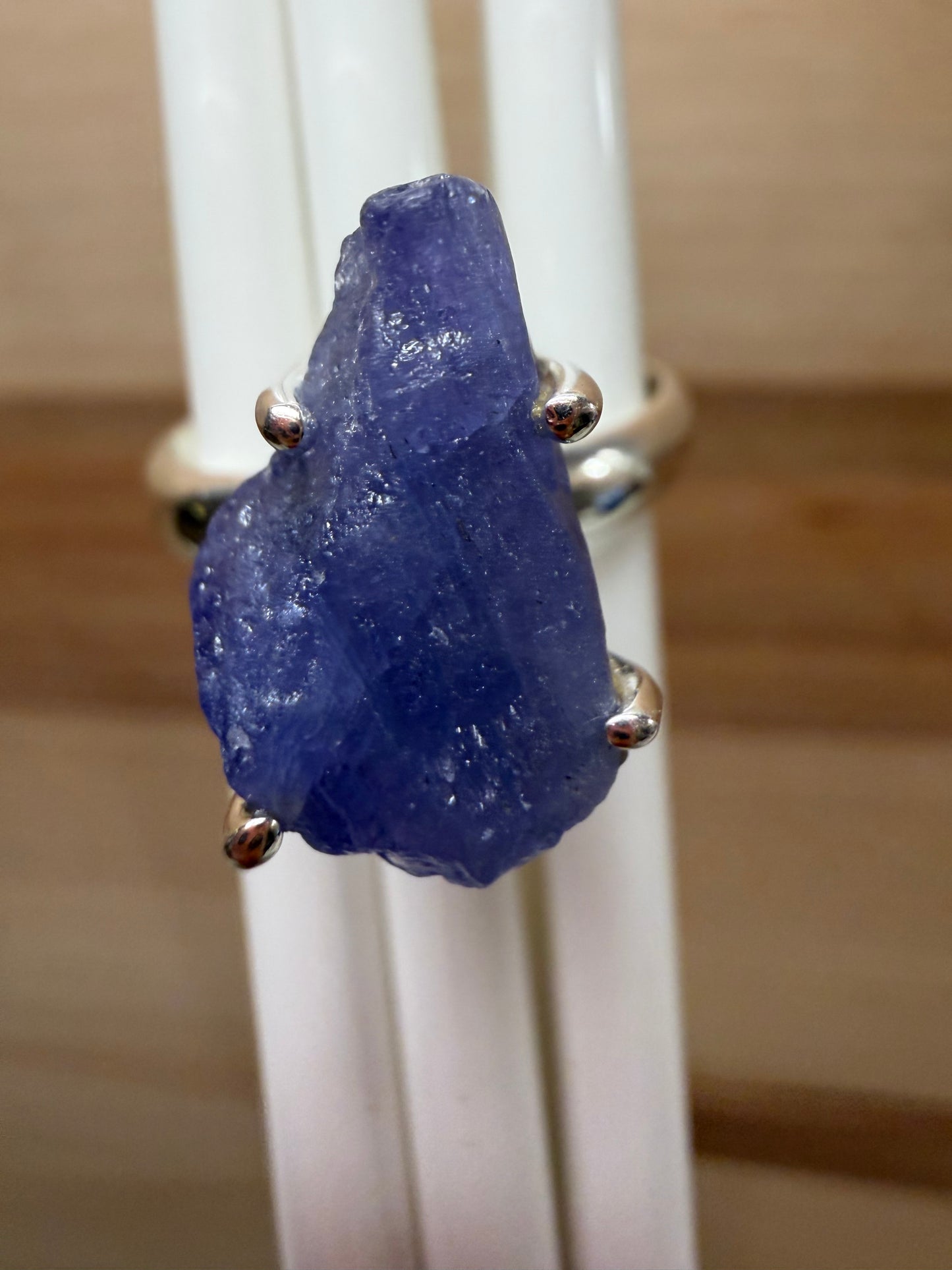 Natural Tanzanite 925 Solid Sterling Silver Ring Size 7.25