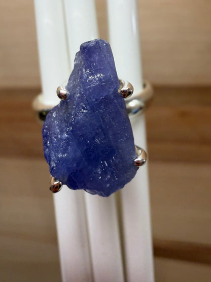 Natural Tanzanite 925 Solid Sterling Silver Ring Size 7.25