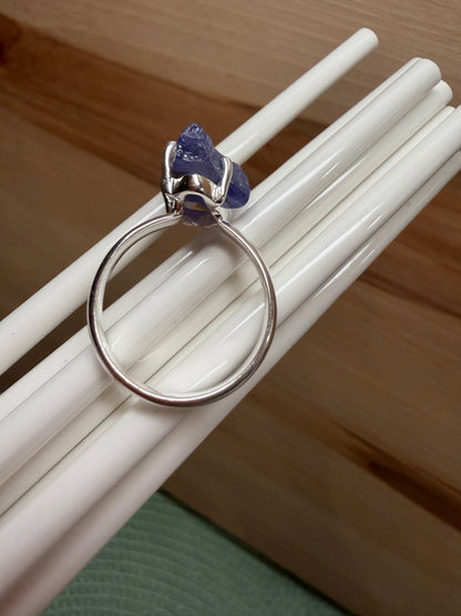 Natural Tanzanite 925 Solid Sterling Silver Ring Size 7.25