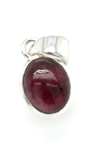 Natural Pink Tourmaline 925 Solid Sterling Silver Pendant 22mm - Natural Rocks by Kala