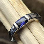 Natural 1ct Iolite 925 Solid Sterling Silver Engagement Ring Size 6, 7, 8, 9, 10 - Natural Rocks by Kala