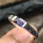 Natural 1ct Iolite 925 Solid Sterling Silver Engagement Ring Size 6, 7, 8, 9, 10 - Natural Rocks by Kala