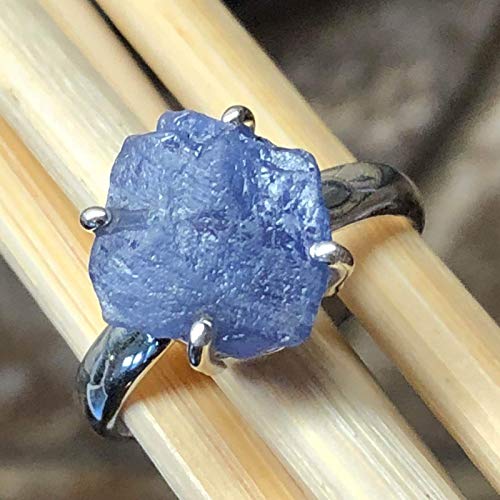 Natural Tanzanite 925 Solid Sterling Silver Ring Size 9 - Natural Rocks by Kala