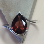 Natural 2.5ct Pyrope Garnet 925 Solid Sterling Silver Ring Size 5, 6, 7, 8, 9 - Natural Rocks by Kala