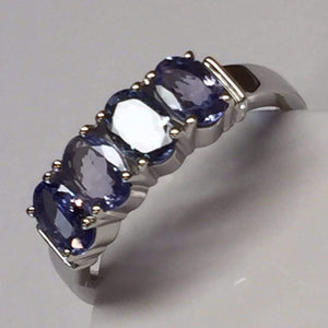 Natural 2ct Blue Tanzanite 925 Solid Sterling Silver Ring 8, 9 - Natural Rocks by Kala