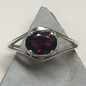 Natural 2ct Fire Garnet 925 Solid Sterling Silver Ring Size 6 - Natural Rocks by Kala