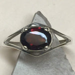 Natural 2ct Fire Garnet 925 Solid Sterling Silver Ring Size 6, 7, 8 - Natural Rocks by Kala