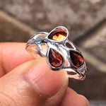 Natural 1ct Pyrope Garnet 925 Solid Sterling Silver Ring Size 5.75, 6.75, 7.75, 8.75 - Natural Rocks by Kala