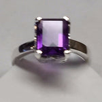 Natural 2.5ct Purple Amethyst 925 Solid Sterling Silver Ring Size 5, 6, 7, 8, 9 - Natural Rocks by Kala