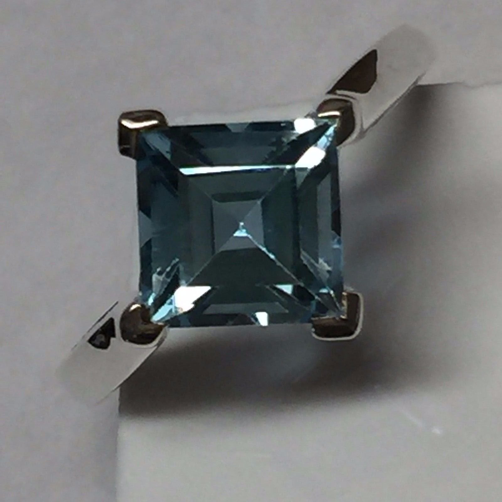 Natural 1.25ct Blue Topaz 925 Solid Sterling Silver Engagement Ring Size 5, 6, 7, 8, 9 - Natural Rocks by Kala
