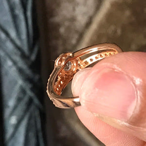 Natural Peach Morganite14k Rose Gold Over Sterling Silver Engagement Ring Size 5, 6, 7, 8, 9 - Natural Rocks by Kala