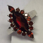Genuine 10ct Pyrope Garnet 925 Solid Sterling Silver Ring Size 6, 7, 8, 9 - Natural Rocks by Kala