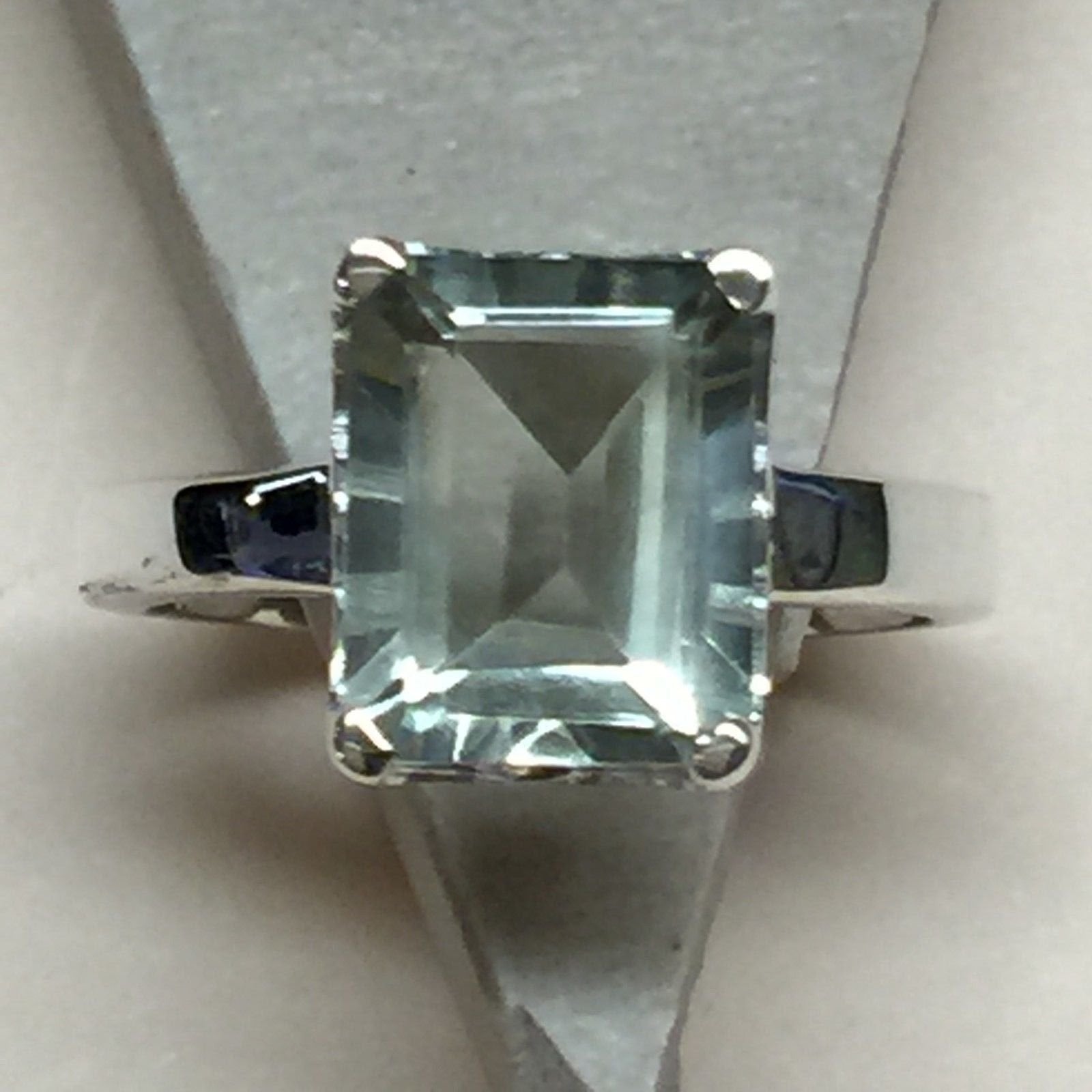 Natural 2.5ct Green Amethyst 925 Solid Sterling Silver Ring Size 5, 6, 7, 8, 9 - Natural Rocks by Kala