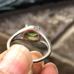Natural 1ct Apple Green Peridot 925 Solid Sterling Silver Ring Size 6, 7 - Natural Rocks by Kala