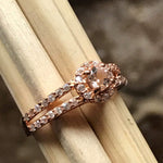 Natural Peach Morganite14k Rose Gold Over Sterling Silver Engagement Ring Size 6, 7, 8, 9 - Natural Rocks by Kala