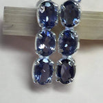 Natural Iolite 925 Solid Sterling Silver Earrings 18mm - Natural Rocks by Kala