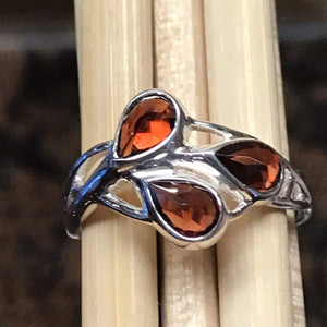 Natural 1ct Pyrope Garnet 925 Solid Sterling Silver Ring Size 5.75, 6.75, 7.75, 8.75 - Natural Rocks by Kala