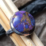 Gorgeous Purple Copper Mohave Turquoise 925 Solid Sterling Silver Ring Size 6.5 - Natural Rocks by Kala