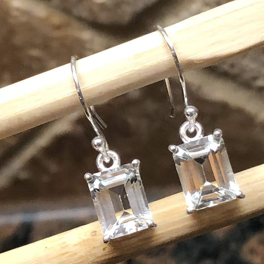 Natural White Quartz 925 Solid Sterling Silver Earrings 25mm - Natural Rocks by Kala