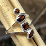 Natural 2ct Pyrope Garnet 925 Solid Sterling Silver Stackable Ring Size 6, 7, 9 - Natural Rocks by Kala