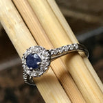 Natural Blue Sapphire 925 Solid Sterling Silver Engagement Ring Size 6, 7, 8, 9 - Natural Rocks by Kala