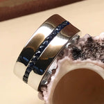 Natural 2ct Blue Sapphire 925 Solid Sterling Silver Men's Ring Size 6, 7, 8, 9, 10, 11, 12, 13 - Natural Rocks by Kala