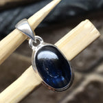 Natural Royal Blue Kyanite 925 Solid Sterling Silver Pendant 25mm - Natural Rocks by Kala