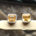 Natural 1.5ct Golden Citrine 925 Solid Sterling Silver Earring 5mm - Natural Rocks by Kala