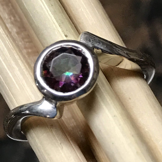 Gorgeous 1ct Mystic Topaz 925 Solid Sterling Silver Engagement Ring Size 7, 8, 9 - Natural Rocks by Kala