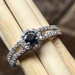 Genuine Blue Sapphire 925 Solid Sterling Silver Engagement Ring Size 6, 7, 9 - Natural Rocks by Kala