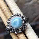 Genuine Dominican Larimar 925 Sterling Silver Engagement Ring Size 6, 8 - Natural Rocks by Kala