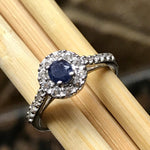 Natural Blue Sapphire 925 Solid Sterling Silver Engagement Ring Size 6, 7, 8, 9 - Natural Rocks by Kala