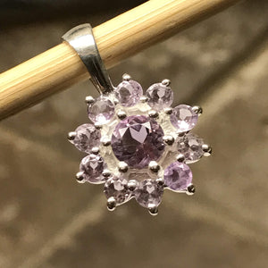 Natural 2ct Purple Amethyst 925 Solid Sterling Silver Pendant 2mm - Natural Rocks by Kala