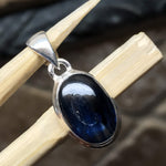 Natural Royal Blue Kyanite 925 Solid Sterling Silver Pendant 25mm - Natural Rocks by Kala