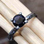 Natural 1ct Iolite Water Sapphire 925 Solid Sterling Silver Engagement Ring Size 6, 7, 8, 9 - Natural Rocks by Kala