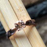 Natural Peach Morganite 14k Rose Gold Over Sterling Silver Engagement Ring Size 5, 6, 7, 8, 9 - Natural Rocks by Kala