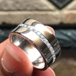 Natural Aquamarine 925 Solid Sterling Silver Men's Ring Size 9, 10, 11, 12 - Natural Rocks by Kala