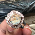 Natural 4ct Green Amethyst 925 Solid Sterling Silver Men's Ring Size 9 - Natural Rocks by Kala
