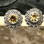 Natural 1ct Golden Citrine 925 Solid Sterling Silver Stud Earrings 12mm - Natural Rocks by Kala