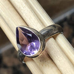 Natural 2ct Purple Amethyst 925 Solid Sterling Silver Engagement Ring Size 7, 8 - Natural Rocks by Kala