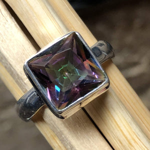 2ct Mystic Topaz 925 Solid Sterling Silver Ring Size 7, 8 - Natural Rocks by Kala