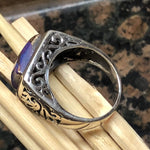 Gorgeous Purple Copper Turquoise 925 Sterling Silver Men's Ring Size 7, 8, 9, 10, 11, 12, 13, 14 - Natural Rocks by Kala