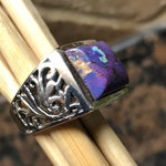 Gorgeous Purple Copper Turquoise 925 Sterling Silver Men's Ring Size 7, 8, 9, 10, 11, 12, 13, 14 - Natural Rocks by Kala