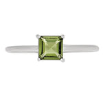Natural Green Moldavite 925 Solid Sterling Silver Engagement Ring Size 6, 7, 8, 8.25 - Natural Rocks by Kala