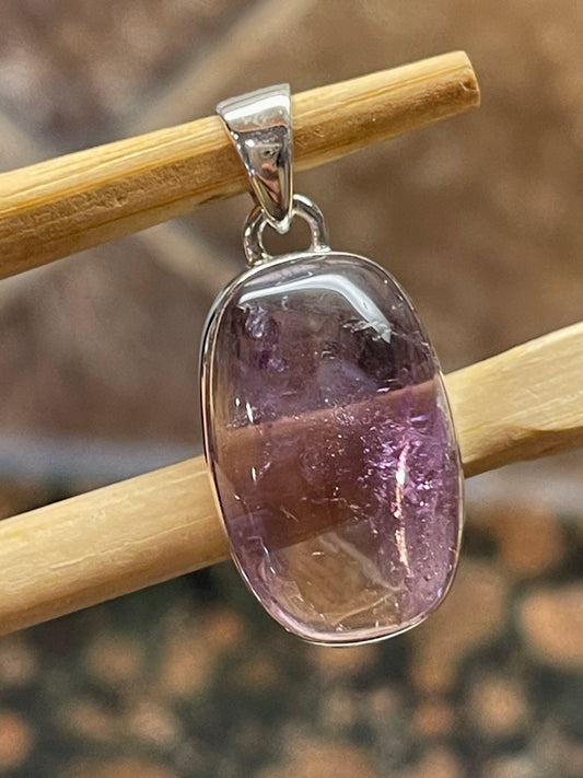 Natural Ametrine 925 Solid Sterling Silver Pendant 30mm - Natural Rocks by Kala