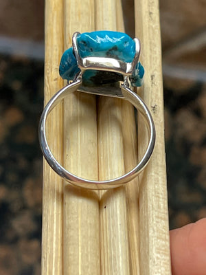 Gorgeous Blue Turquoise 925 Solid Sterling Silver Ring Size 6.25 - Natural Rocks by Kala