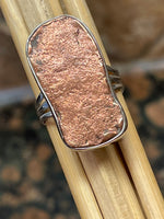 Natural Copper Nugget 925 Solid Sterling Silver Unisex Ring Size 8.75 - Natural Rocks by Kala